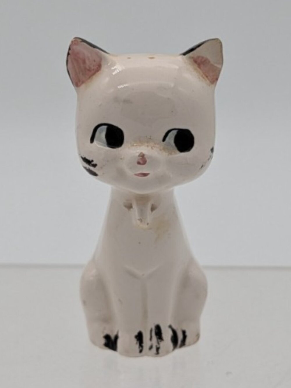 Vintage Japan Ceramic Kitty Cat 3.25” figurine flawed